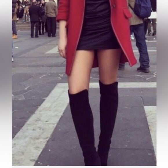 Stuart Weitzman 5050 Boots In Suede Size 6M BLACK SUEDE - Picture 4 of 14